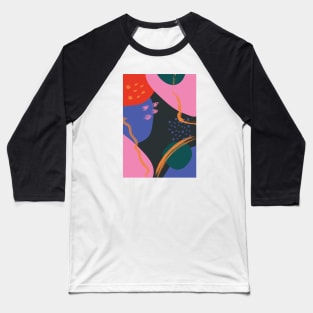 Abstract Colorful Shapes, Retro 2 Baseball T-Shirt